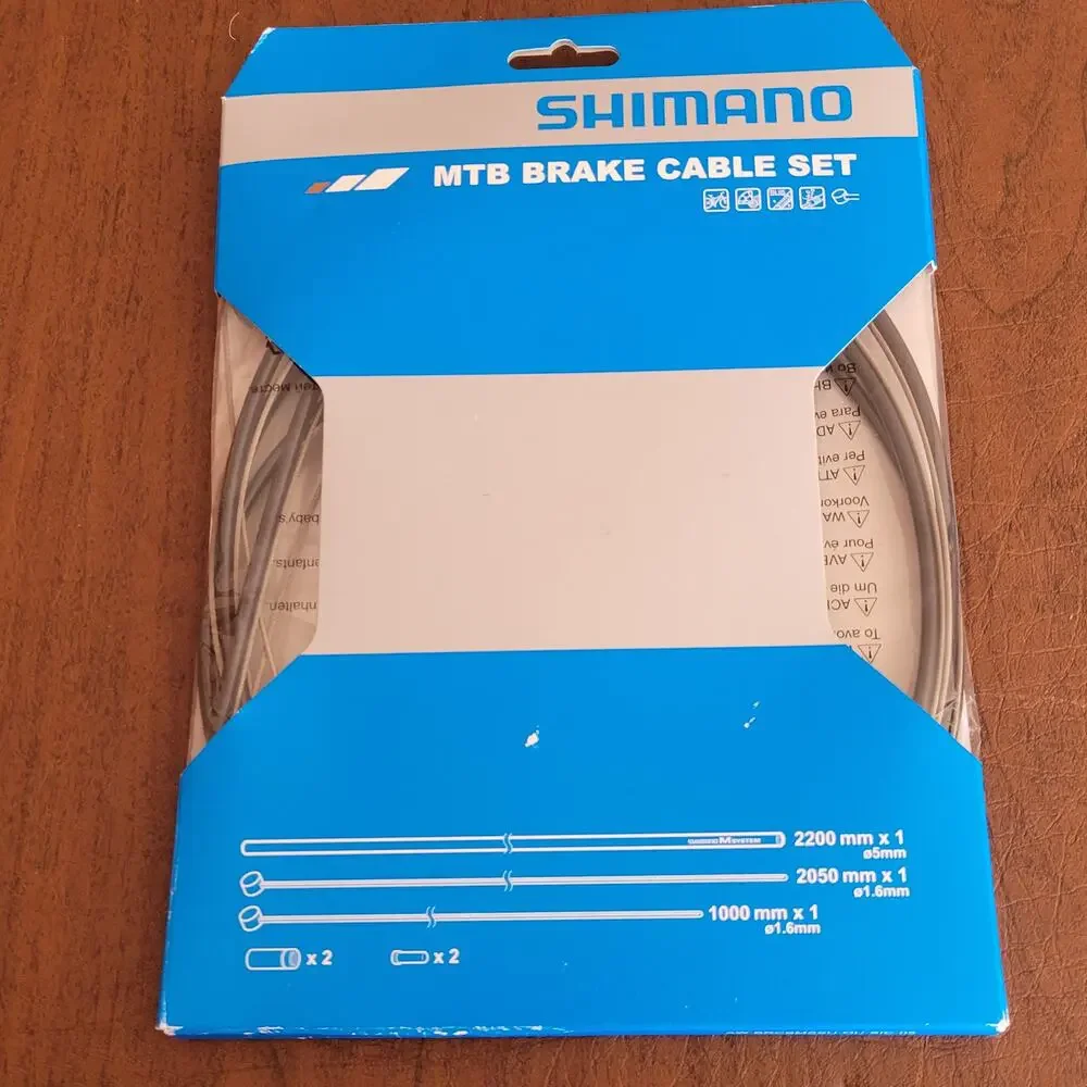 Shimano MTB Brake Cable Set Kit Stainless Steel Black Y80098021 New, sealed